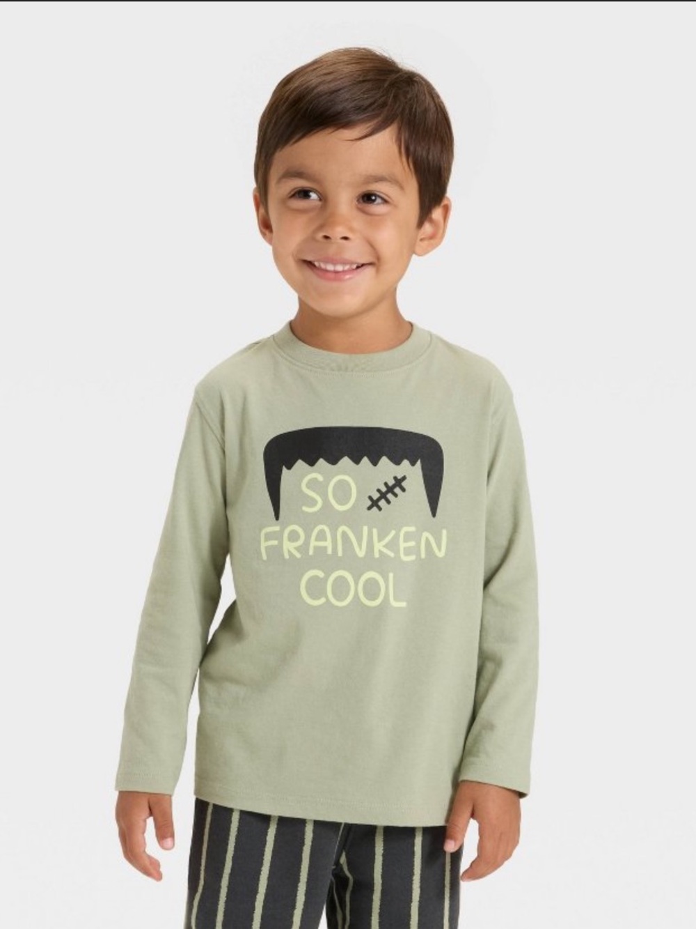 🎃💚 NWT Toddler “So Franken Cool” Halloween Outfit - 2pc Set - 3T - Cat & Jack 💚🎃